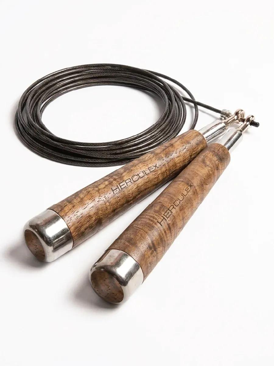 طناب ورزشی لوکس HERCULEX با دسته چوب گردو و بلبرینگ ۳۶۰ درجه